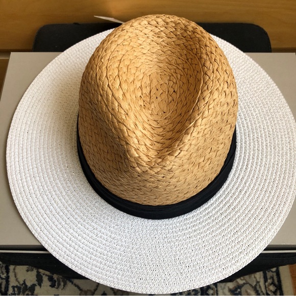 Two tone raffia hat. - Picture 7 of 7